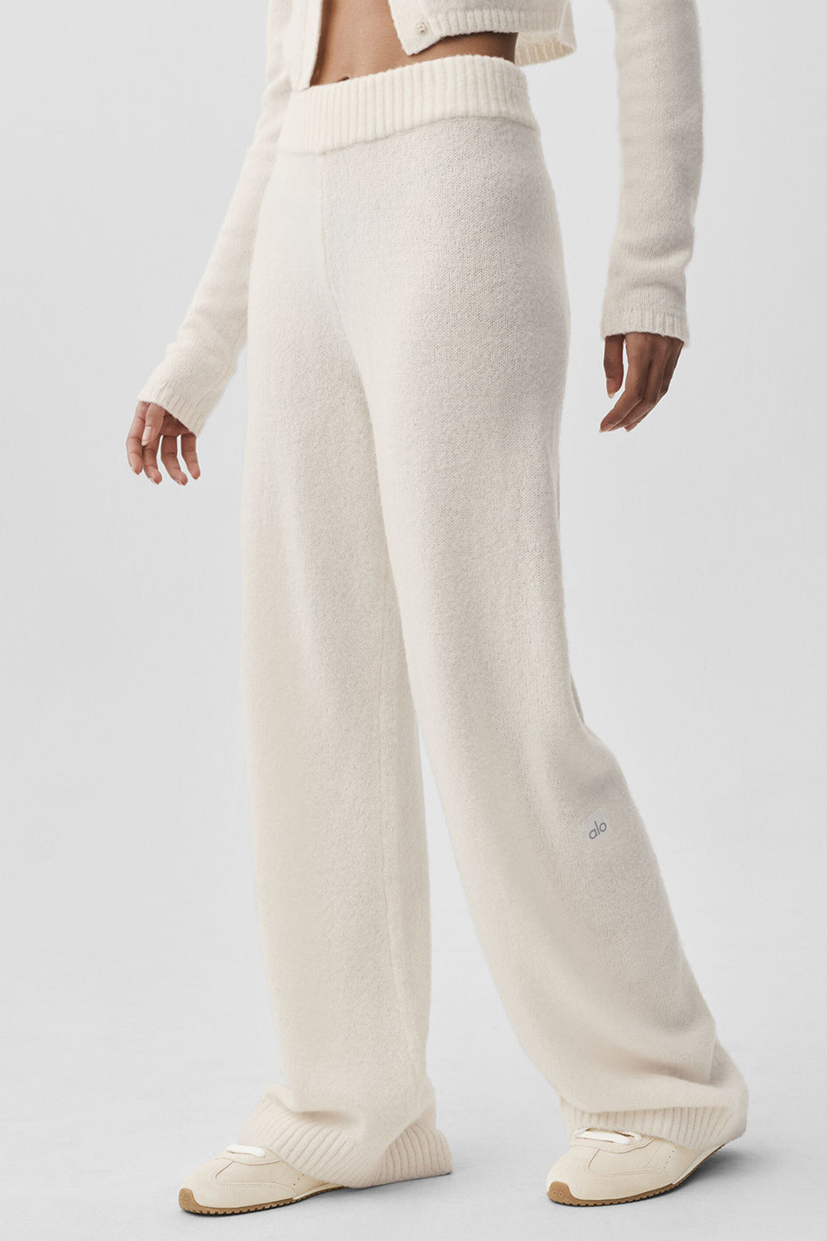 Wool Cashmere High-Waist New Class Wide Leg Pant
