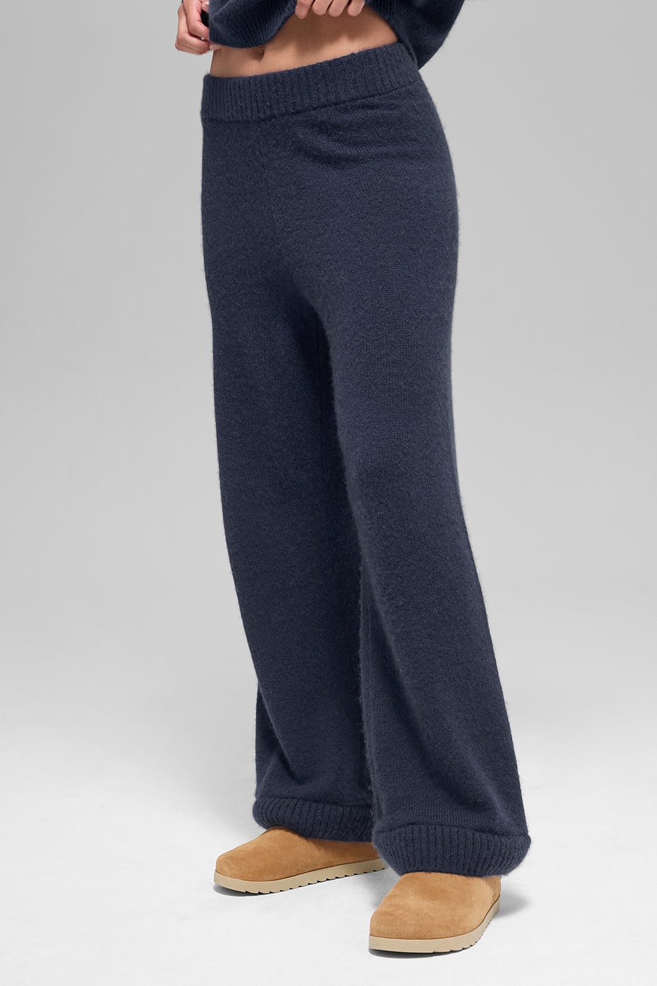 Wool Cashmere High-Waist New Class Wide Leg Pant