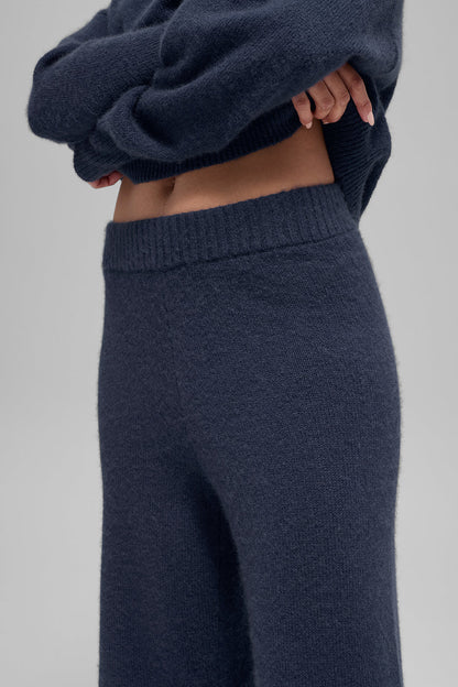 Wool Cashmere High-Waist New Class Wide Leg Pant