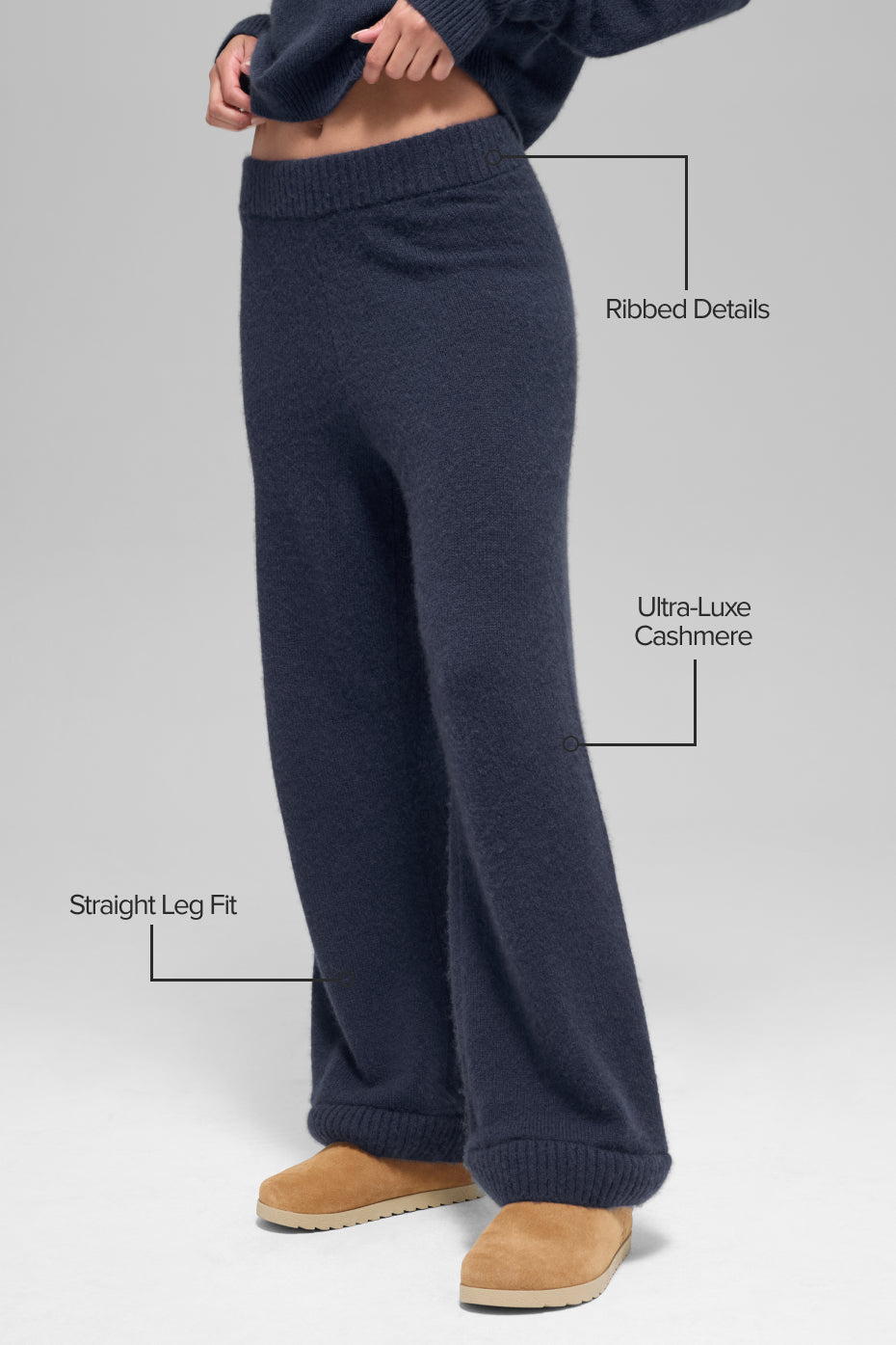 Wool Cashmere High-Waist New Class Wide Leg Pant