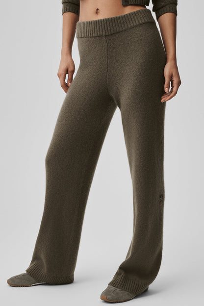 Wool Cashmere High-Waist New Class Wide Leg Pant