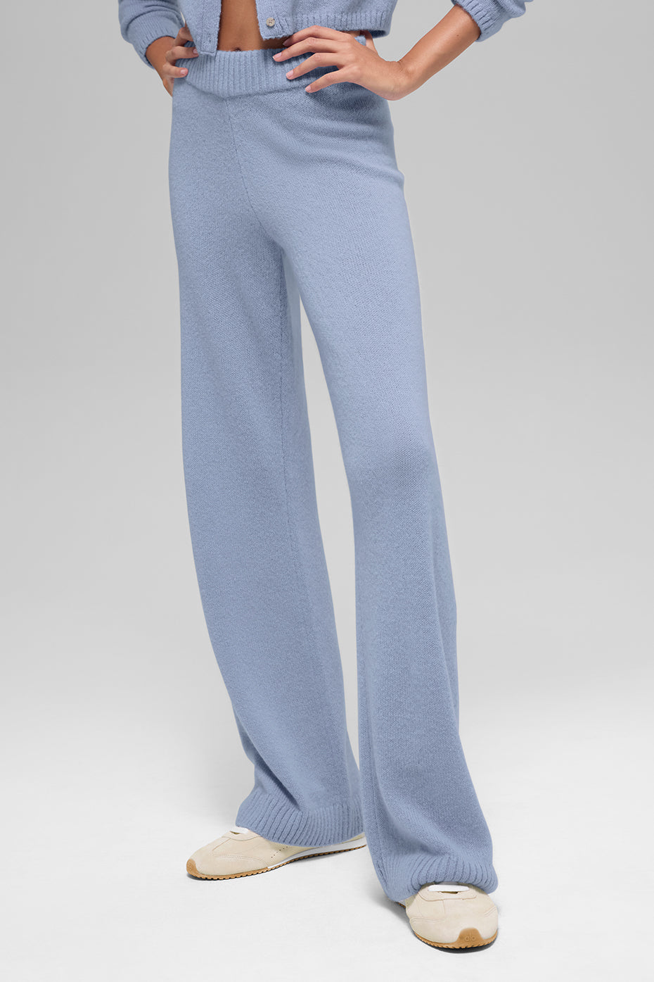Wool Cashmere High-Waist New Class Wide Leg Pant