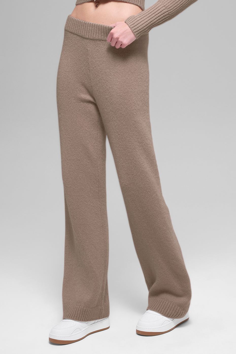 Wool Cashmere High-Waist New Class Wide Leg Pant