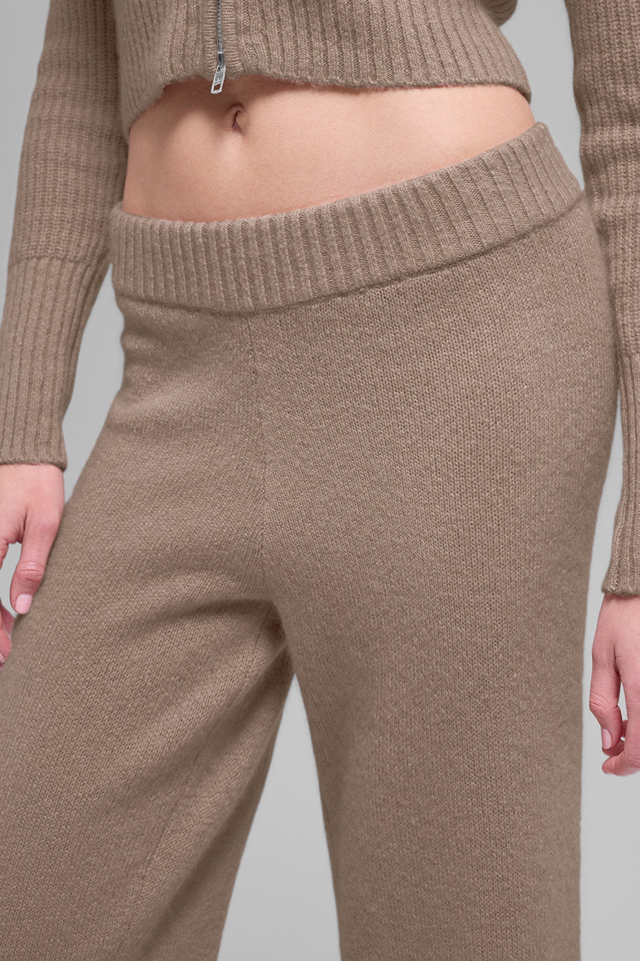 Wool Cashmere High-Waist New Class Wide Leg Pant