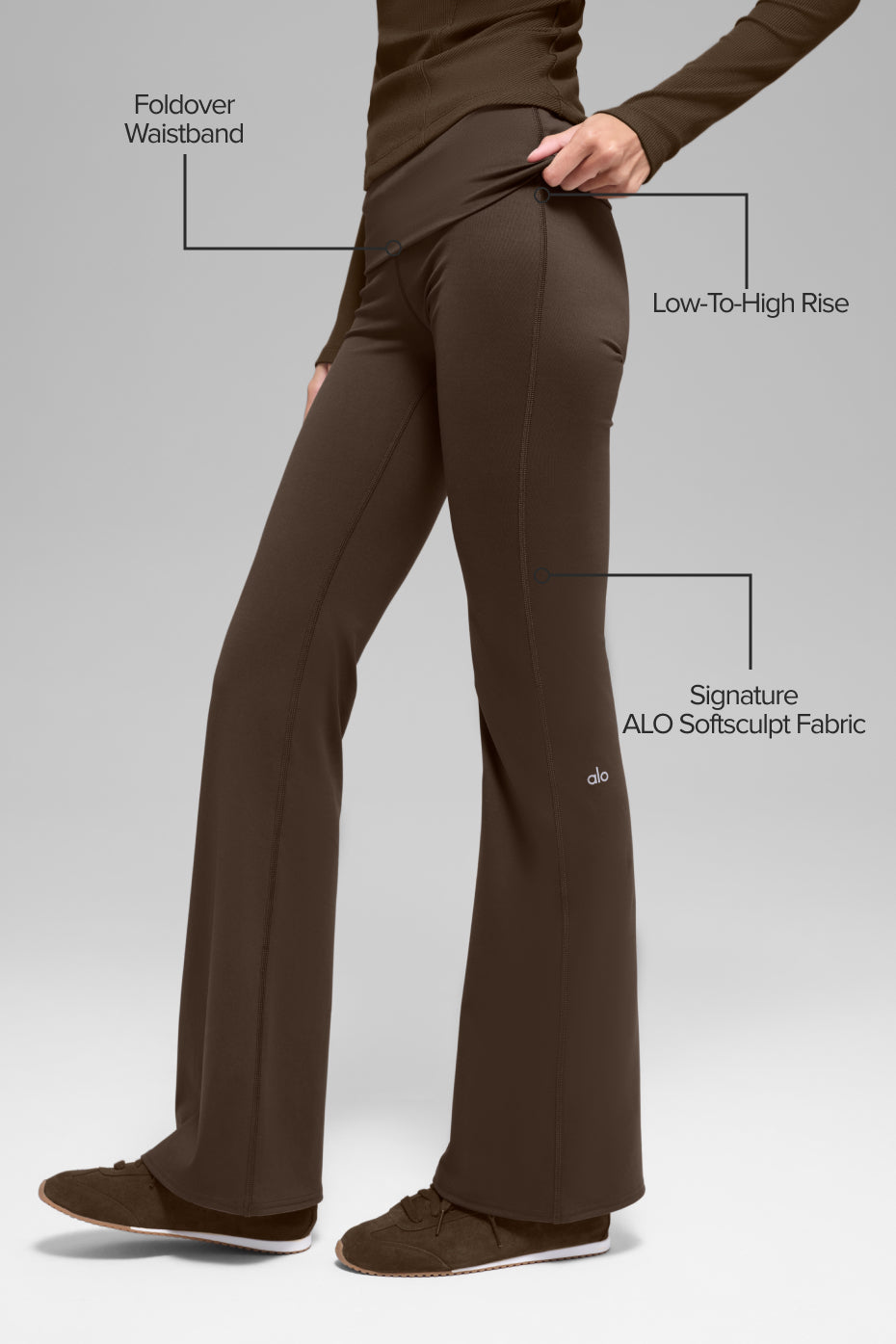 ALO Softsculpt Foldover Flare Legging