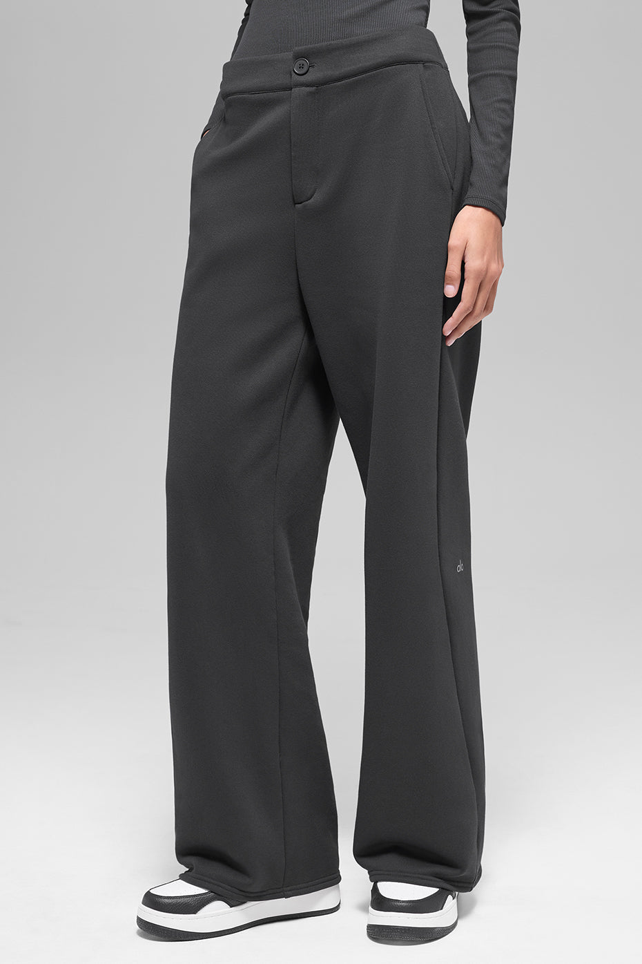 High-Waist Sweatpant Trouser