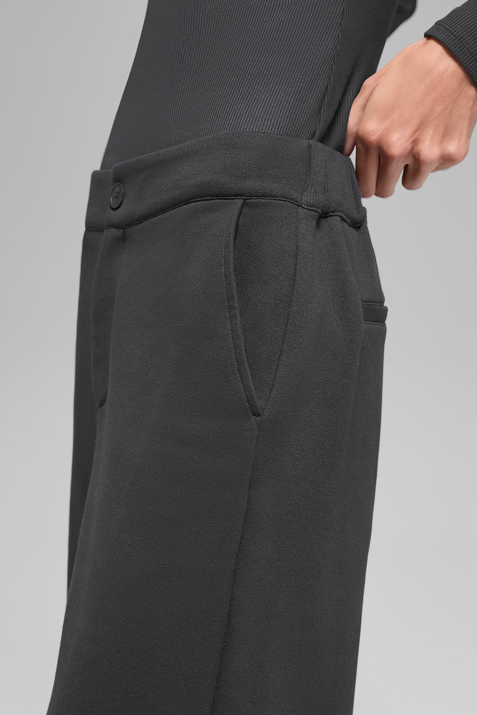High-Waist Sweatpant Trouser