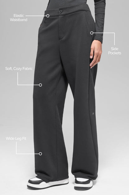 High-Waist Sweatpant Trouser