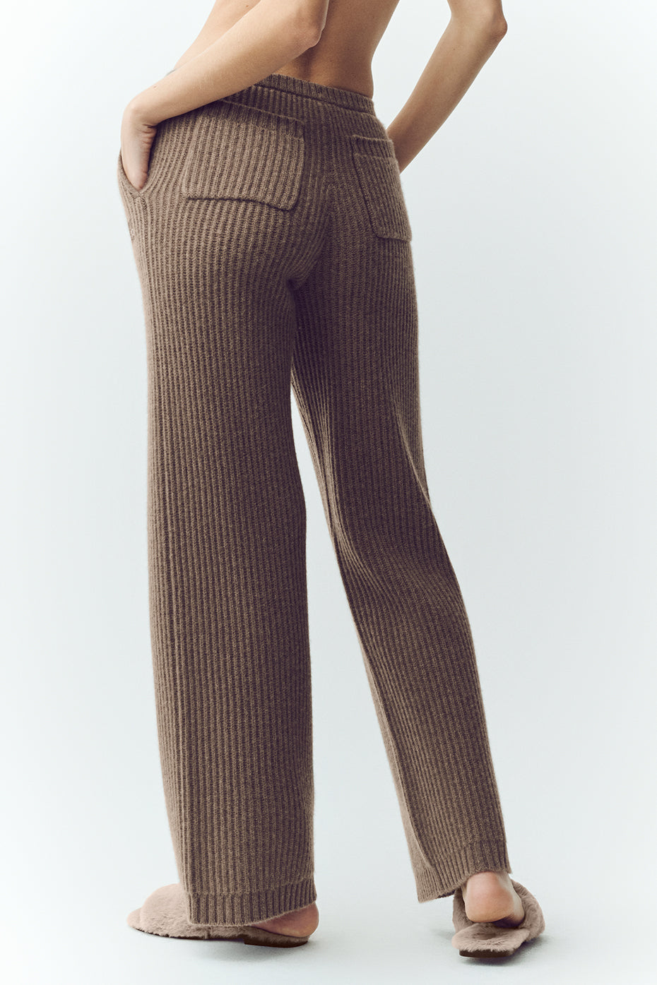 Cashmere High-Waist Northstar Straight Leg Pant