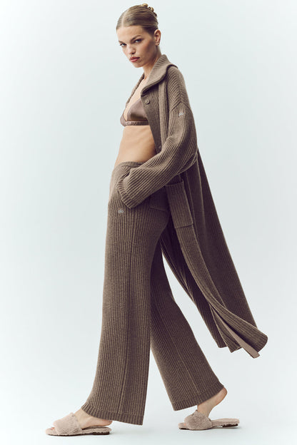 Cashmere High-Waist Northstar Straight Leg Pant