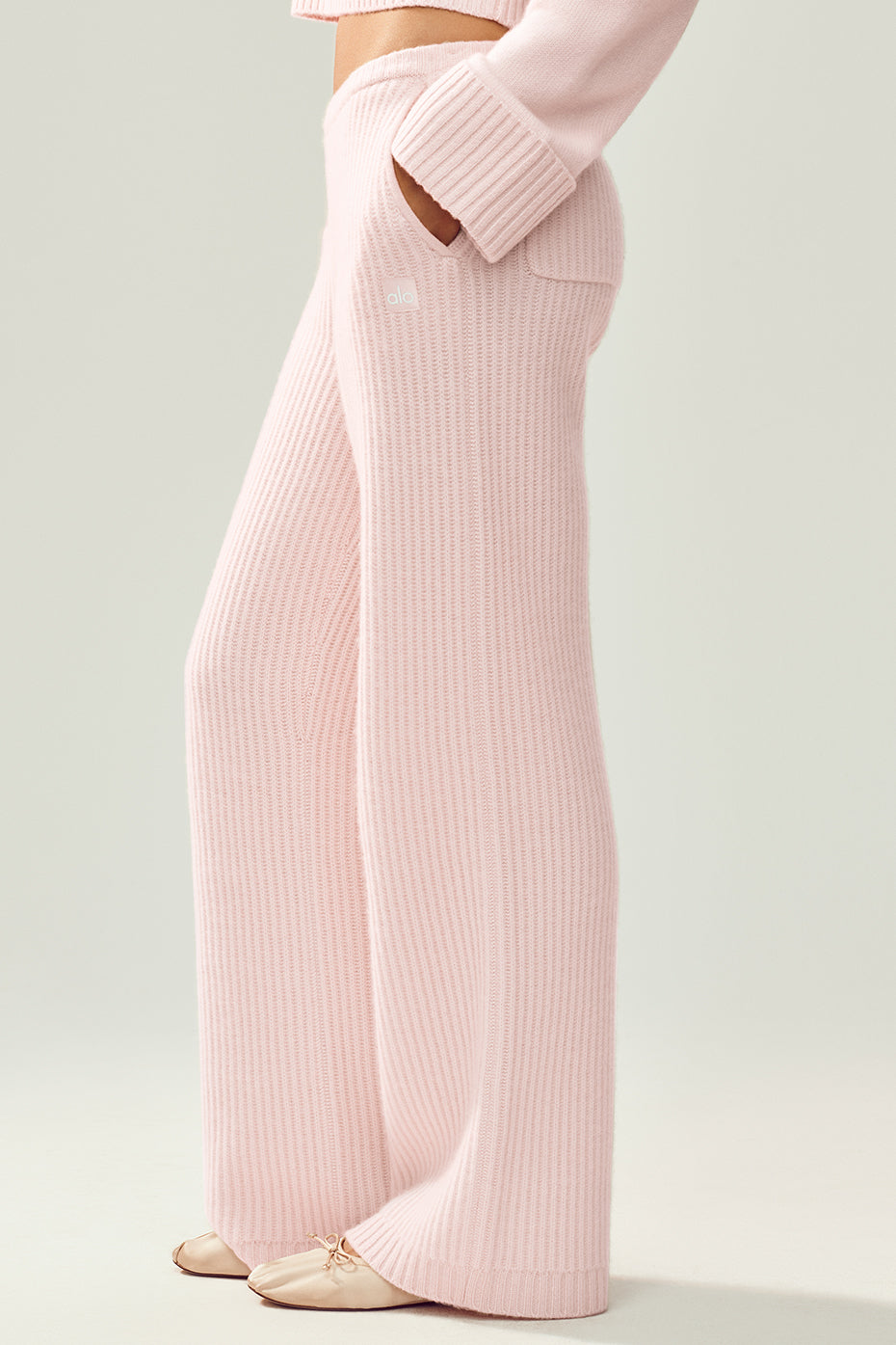 Cashmere High-Waist Northstar Straight Leg Pant