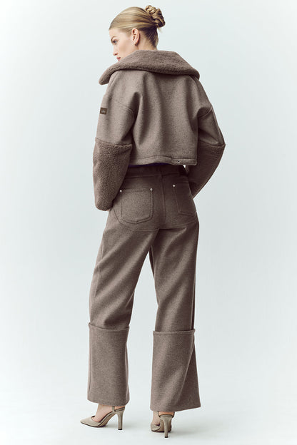 Wool Blend Nightcap Wide Leg Pant