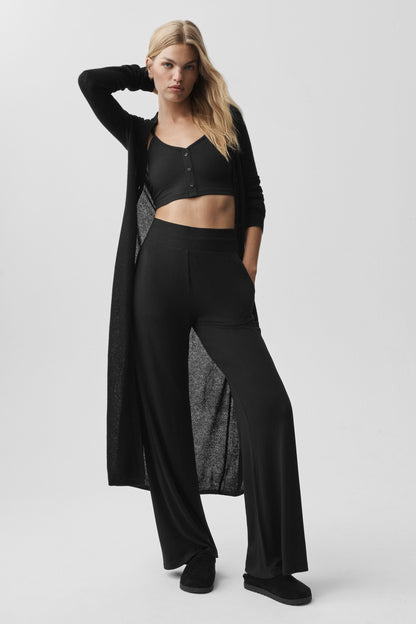Semi-Sheer Delicate Lounge Flare Pant (Long)