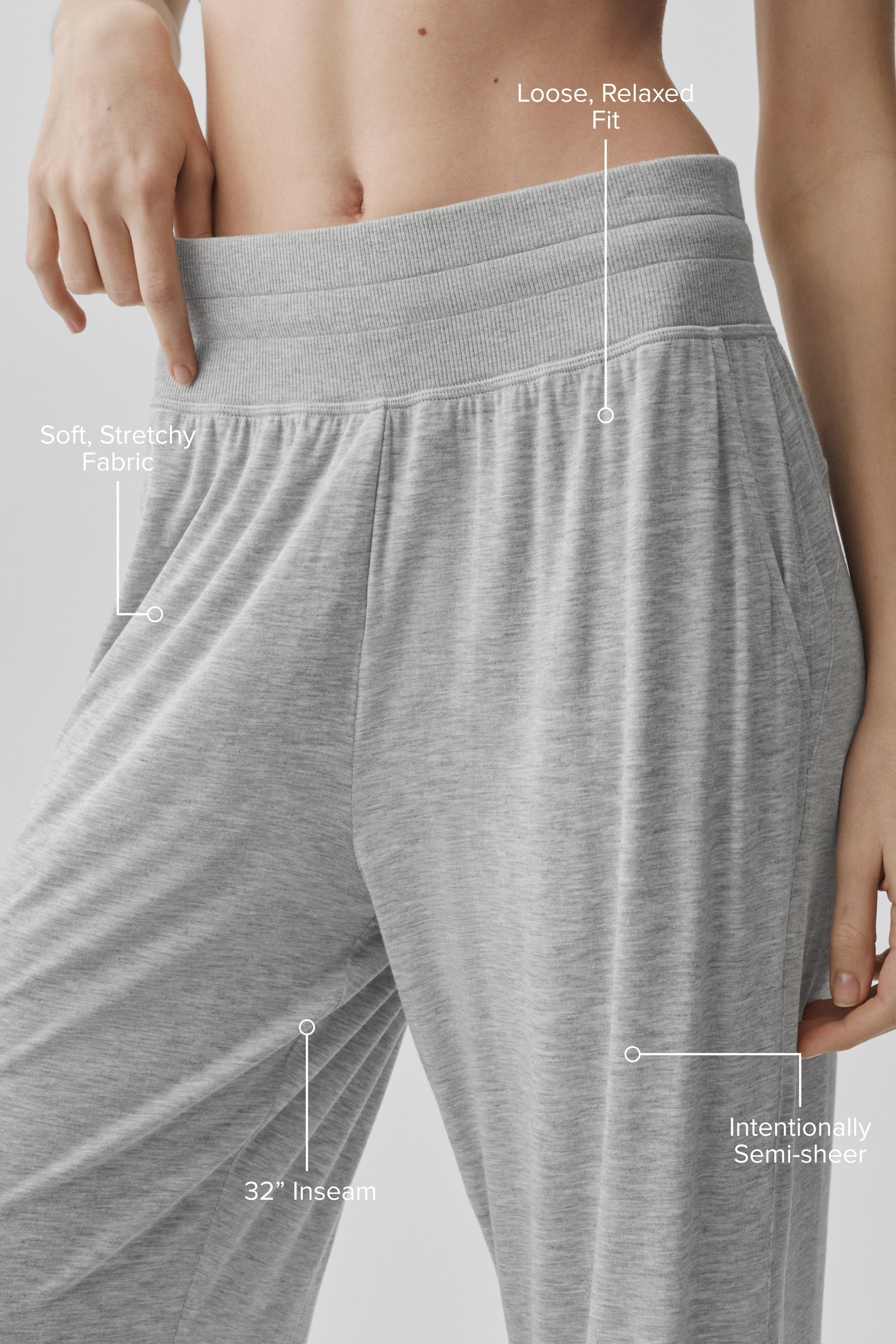 Semi-Sheer Delicate Lounge Flare Pant (Long)