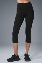 High-Waist Airbrush Capri