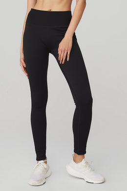 Seamless High-Waist Ribbed Legging