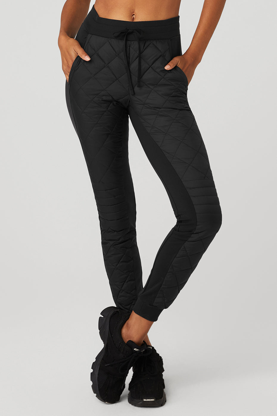 High-Waist Moto Puffer Pant