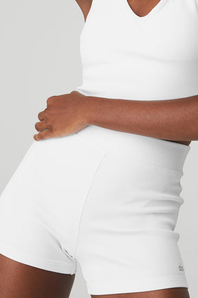 Goddess Ribbed High-Waist Hot Short