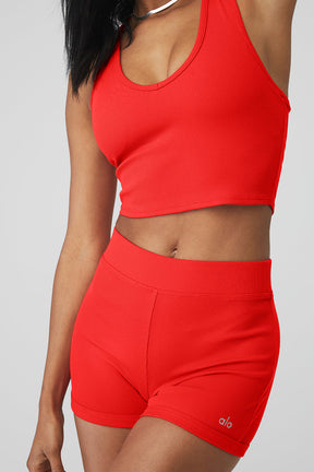 Goddess Ribbed High-Waist Hot Short