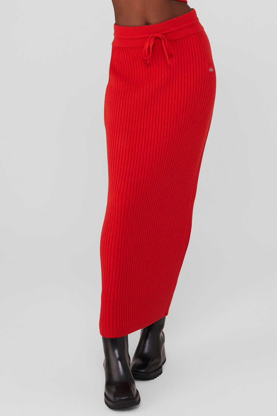 Cashmere Ribbed High-Waist Winter Dream Skirt