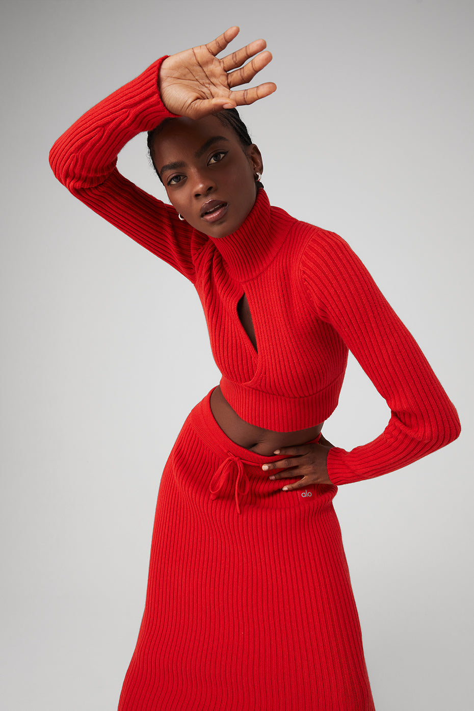 Cashmere Ribbed High-Waist Winter Dream Skirt