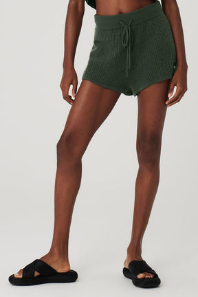 Cashmere High-Waist Plush Waffle Short