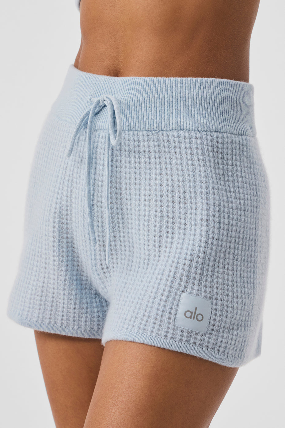 Cashmere High-Waist Plush Waffle Short