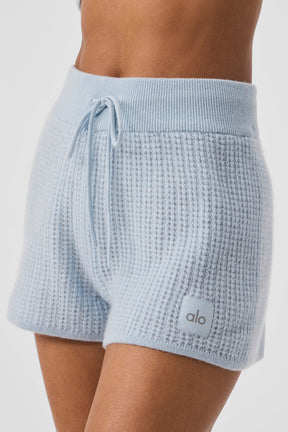 Cashmere High-Waist Plush Waffle Short