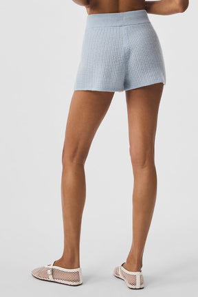 Cashmere High-Waist Plush Waffle Short
