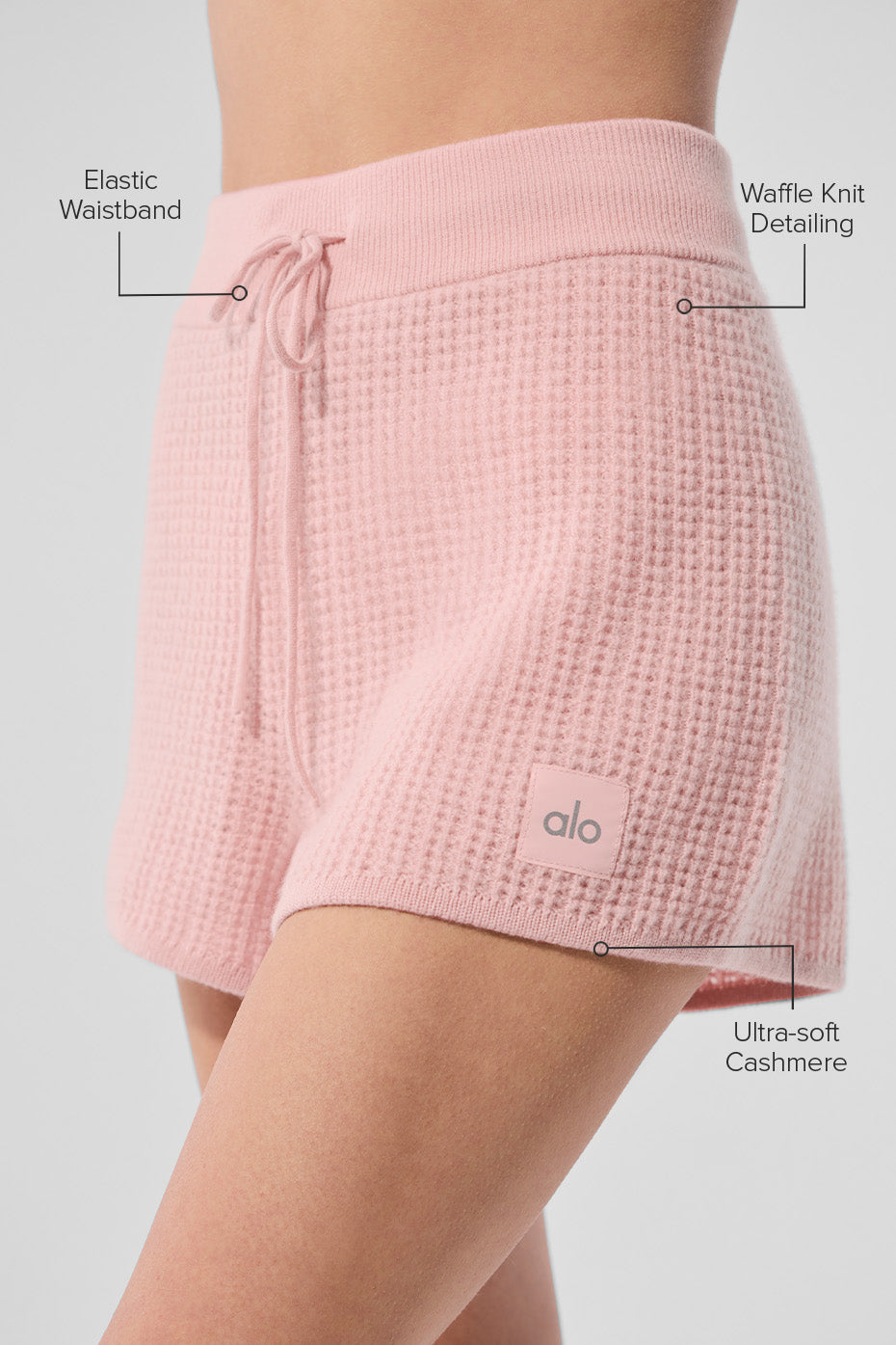 Cashmere High-Waist Plush Waffle Short