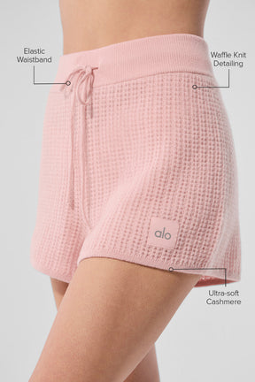 Cashmere High-Waist Plush Waffle Short