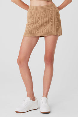 Cable Knit Winter Bliss Mini Skirt