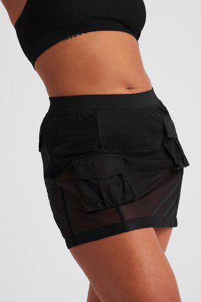 Sheer Effusion Cargo Skirt