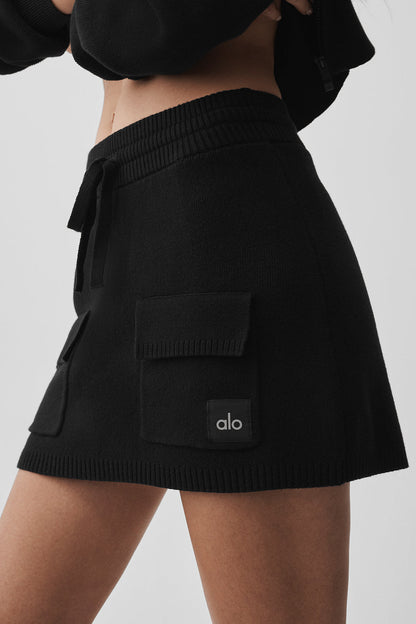 Scholar Knit Cargo Skirt