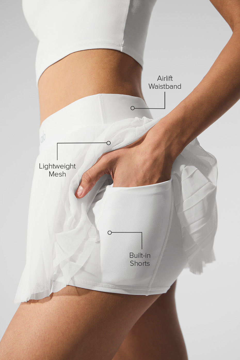 Mesh Baseline Tennis Skirt