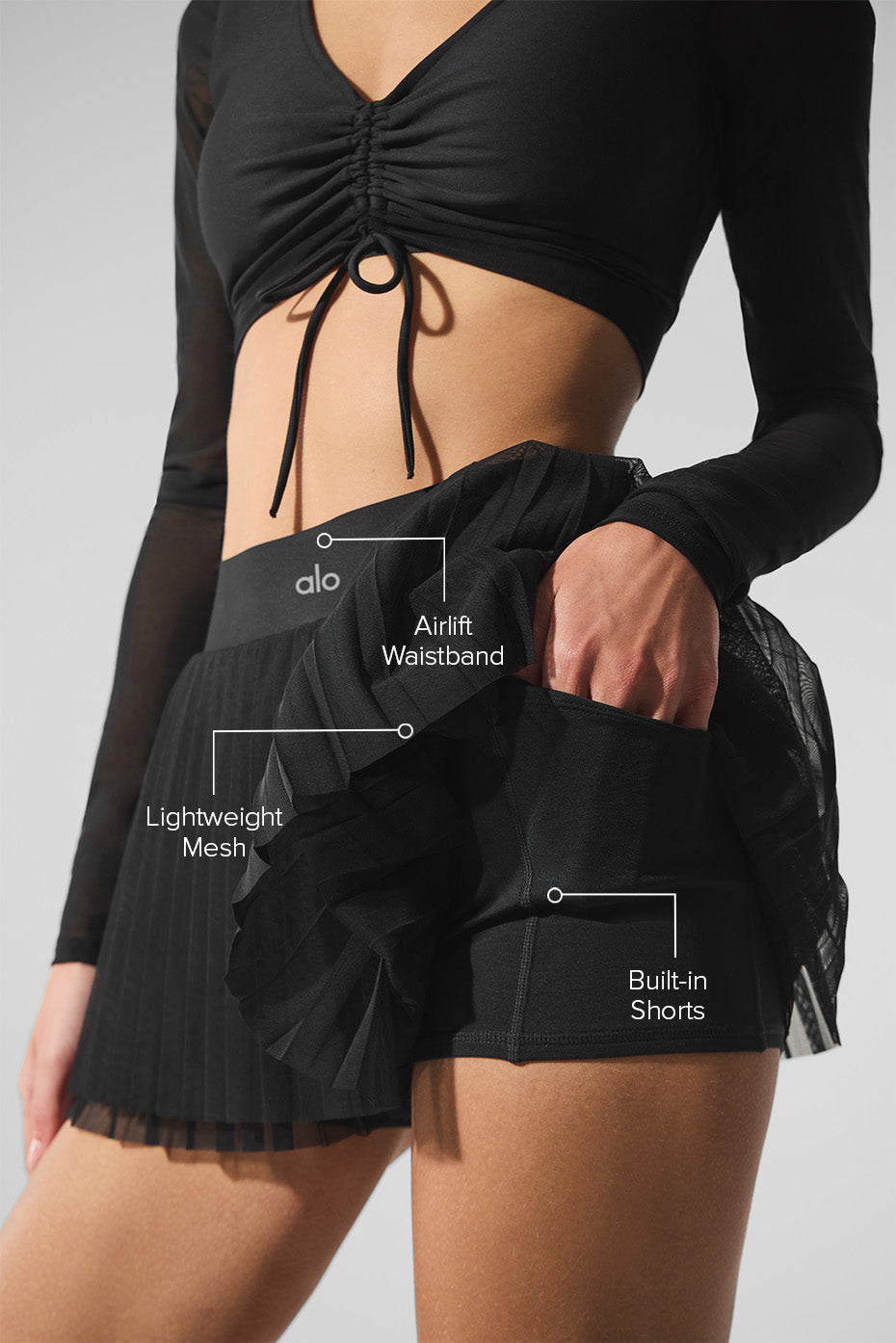 Mesh Baseline Tennis Skirt
