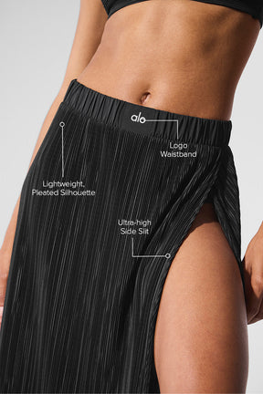 Micro Plisse Game On Long Skirt