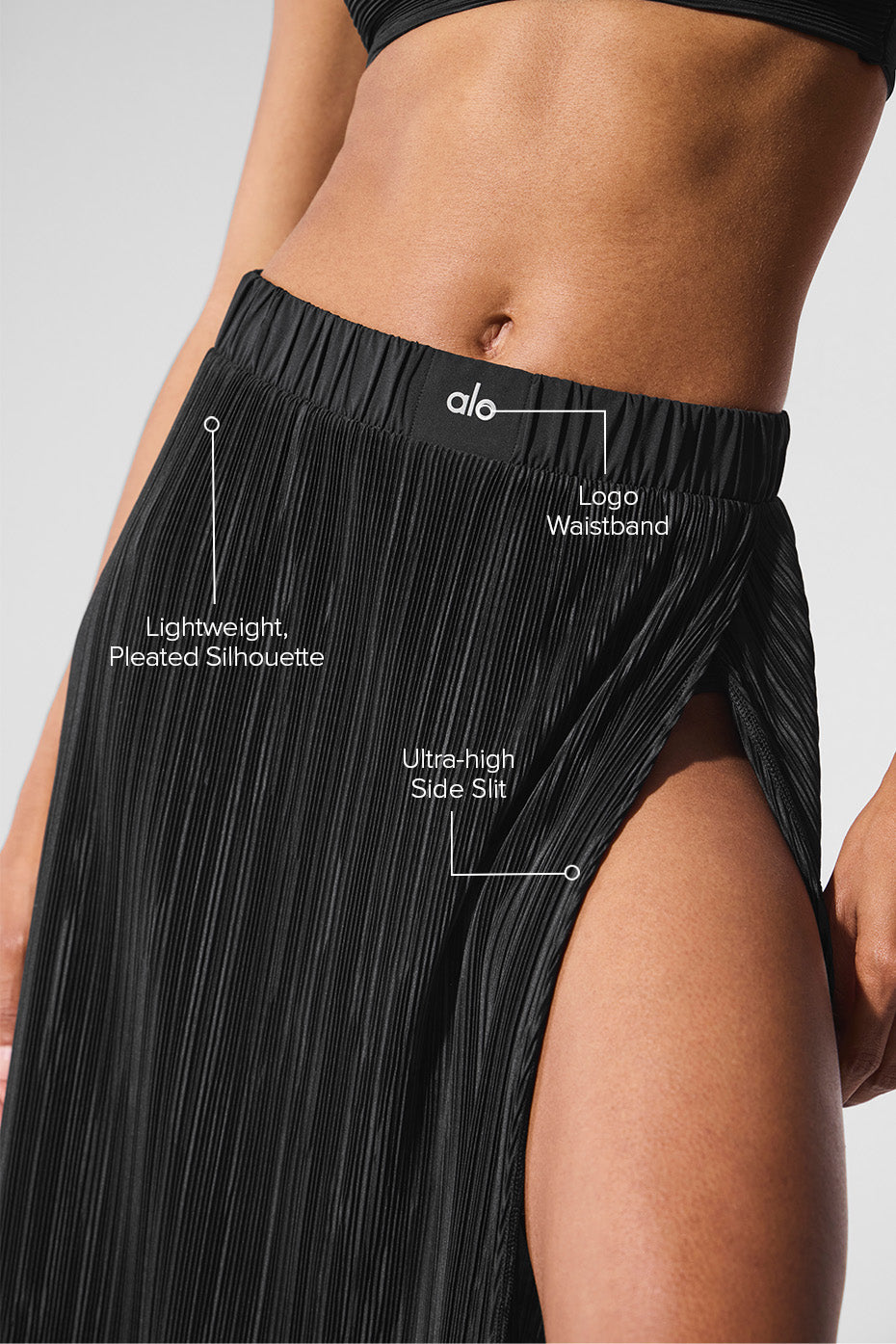 Micro Plisse Game On Long Skirt