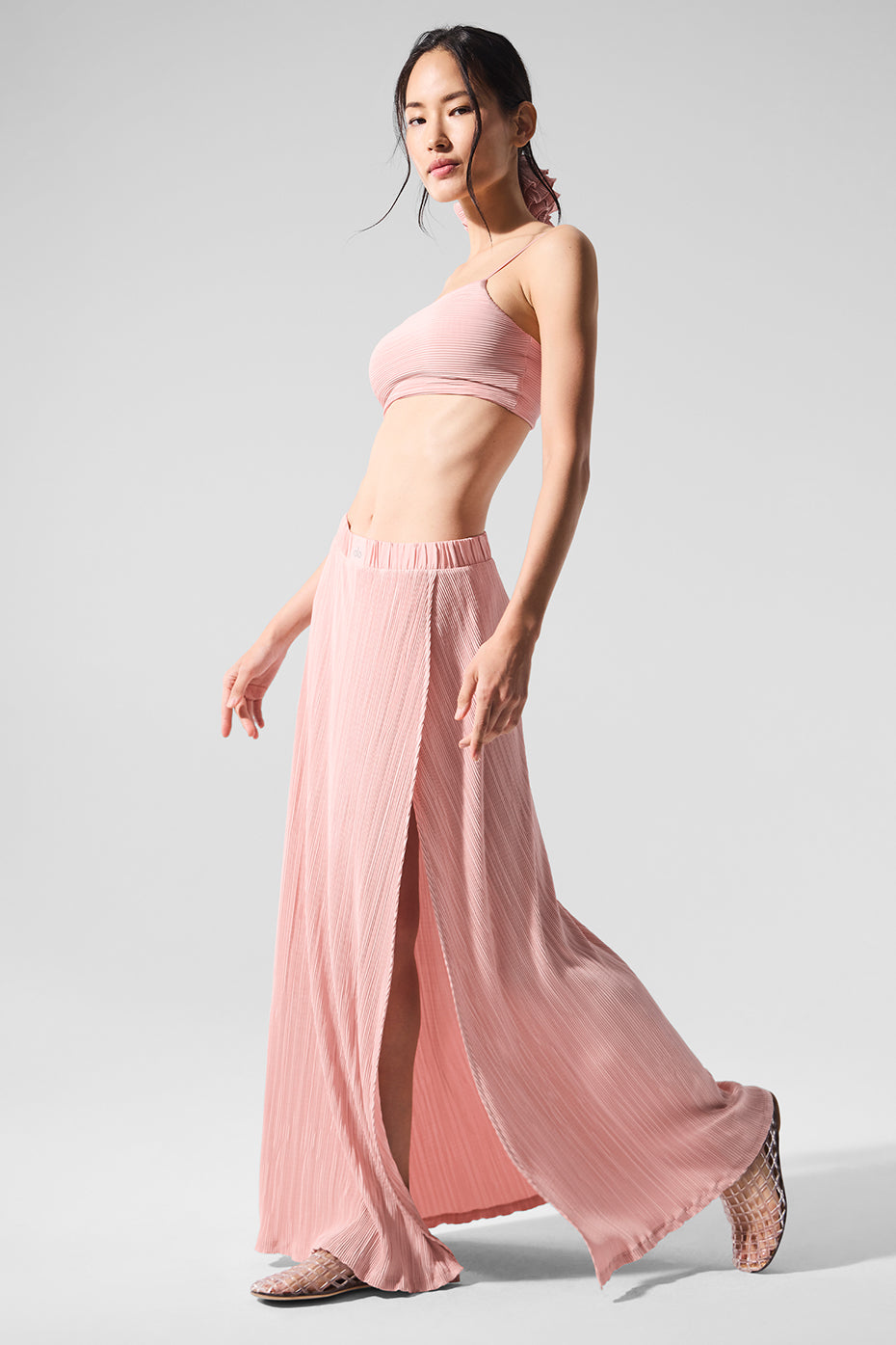 Micro Plisse Game On Long Skirt