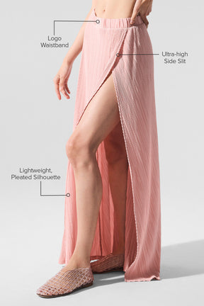 Micro Plisse Game On Long Skirt