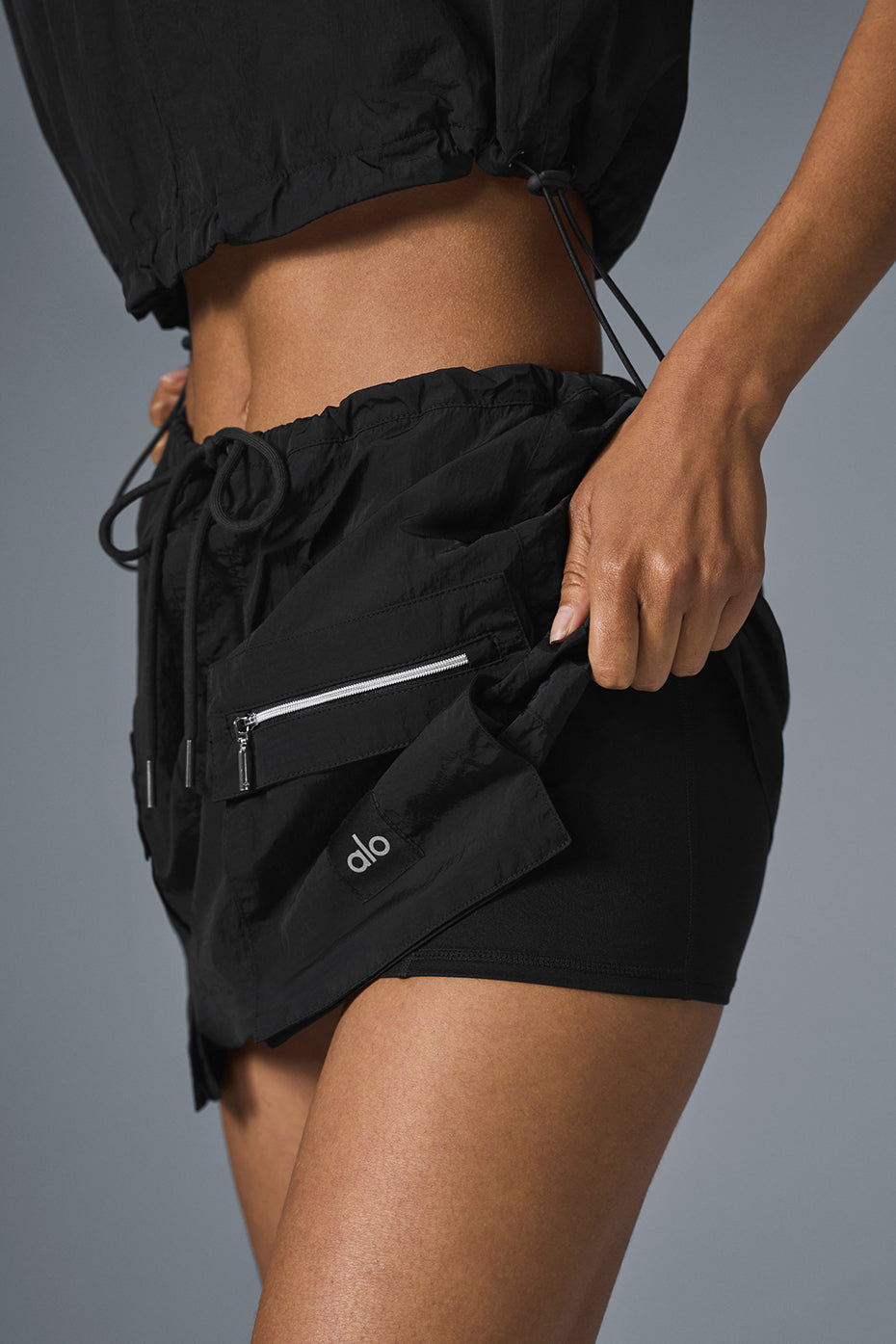 Crinkle Surplus Mini Skirt
