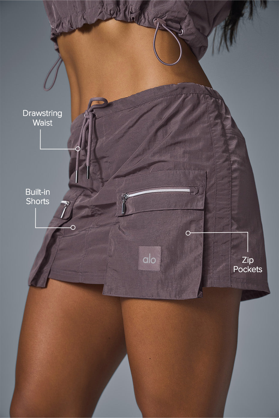 Crinkle Surplus Mini Skirt