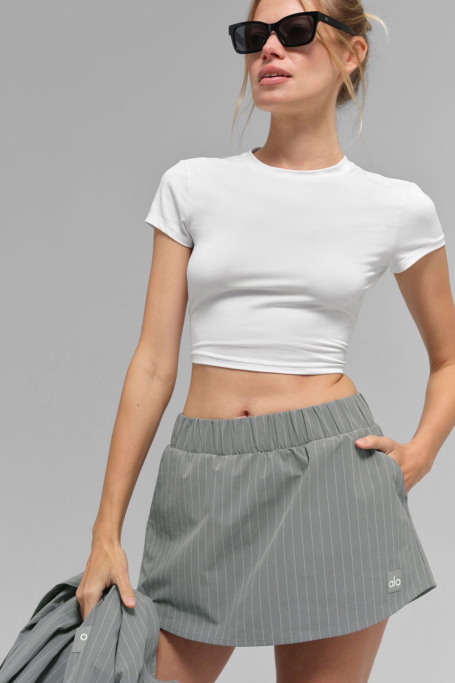 Pinstripe Daylight Mini Skirt