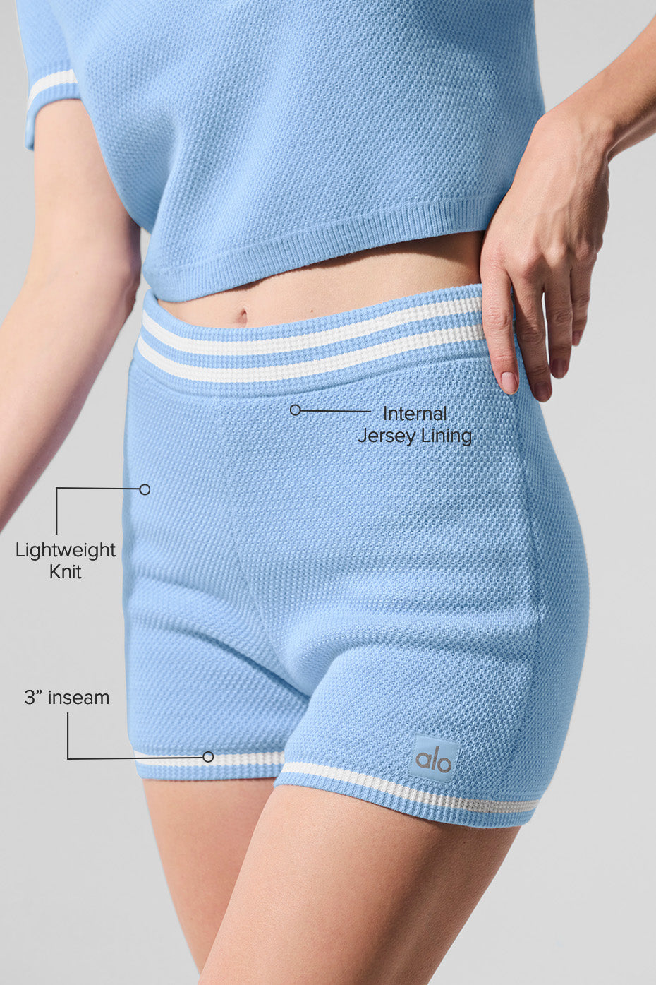 Tennis Club Sweater Knit Hot Short