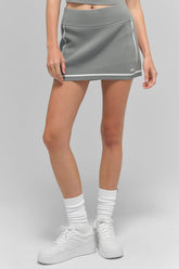 Ribbed Sweater Knit Highline Mini Skirt