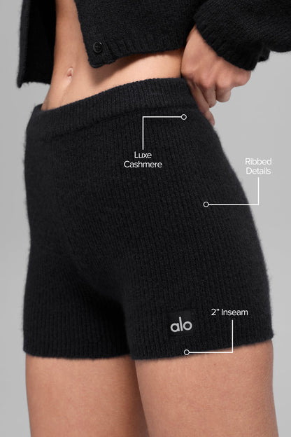 Wool Cashmere Ribbed Noble Short