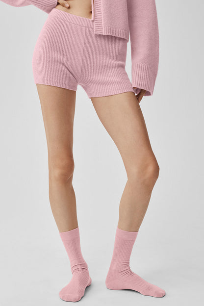 Wool Cashmere Ribbed Noble Short