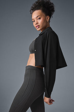 Cropped Take Me Out Button Up