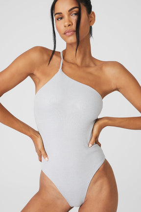 Alosoft Ribbed Shimmer Plie Bodysuit