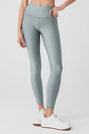 Airlift Winter Warm High-Waist Legging in light blue with a second-skin fit, perfect for studio and active wear.